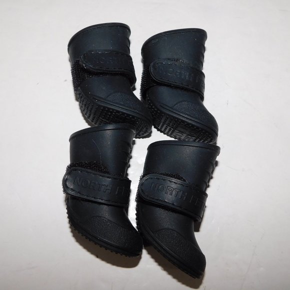 North Fetch Flexible Silicone All Season Dog Boots Rubber Rain BLACK SMALL - Picture 3 of 5